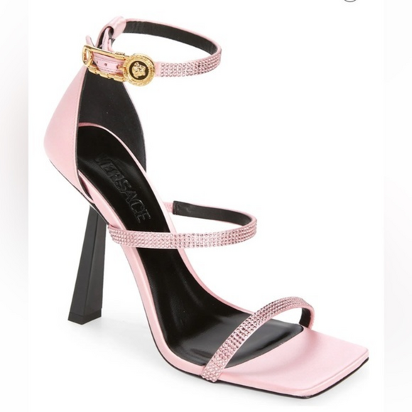Versace Shoes - Versace Crystal Embellished ankle strap‎ sandal size 35EU
